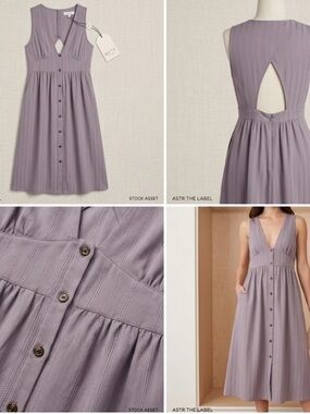 ASTR the Label | Lavender Cutout Back Midi Dress